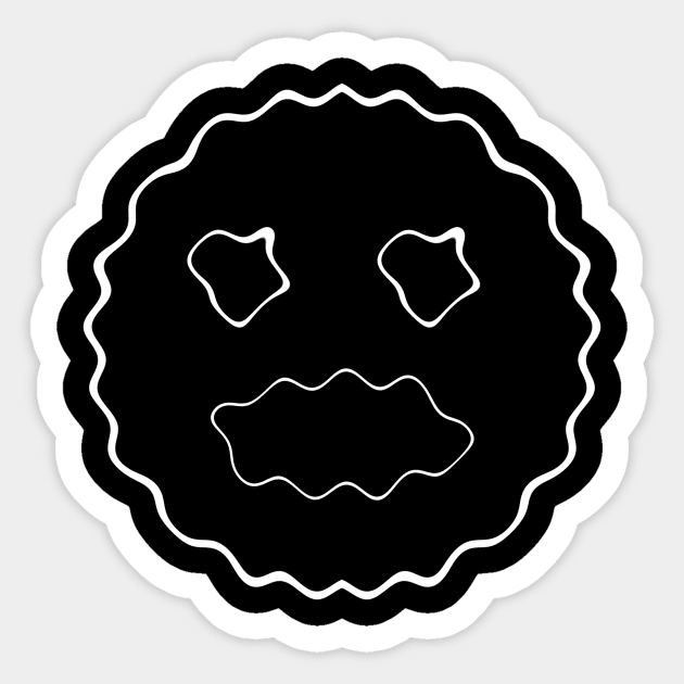 Minimal Wiggly Face design Sticker by Minimal DM